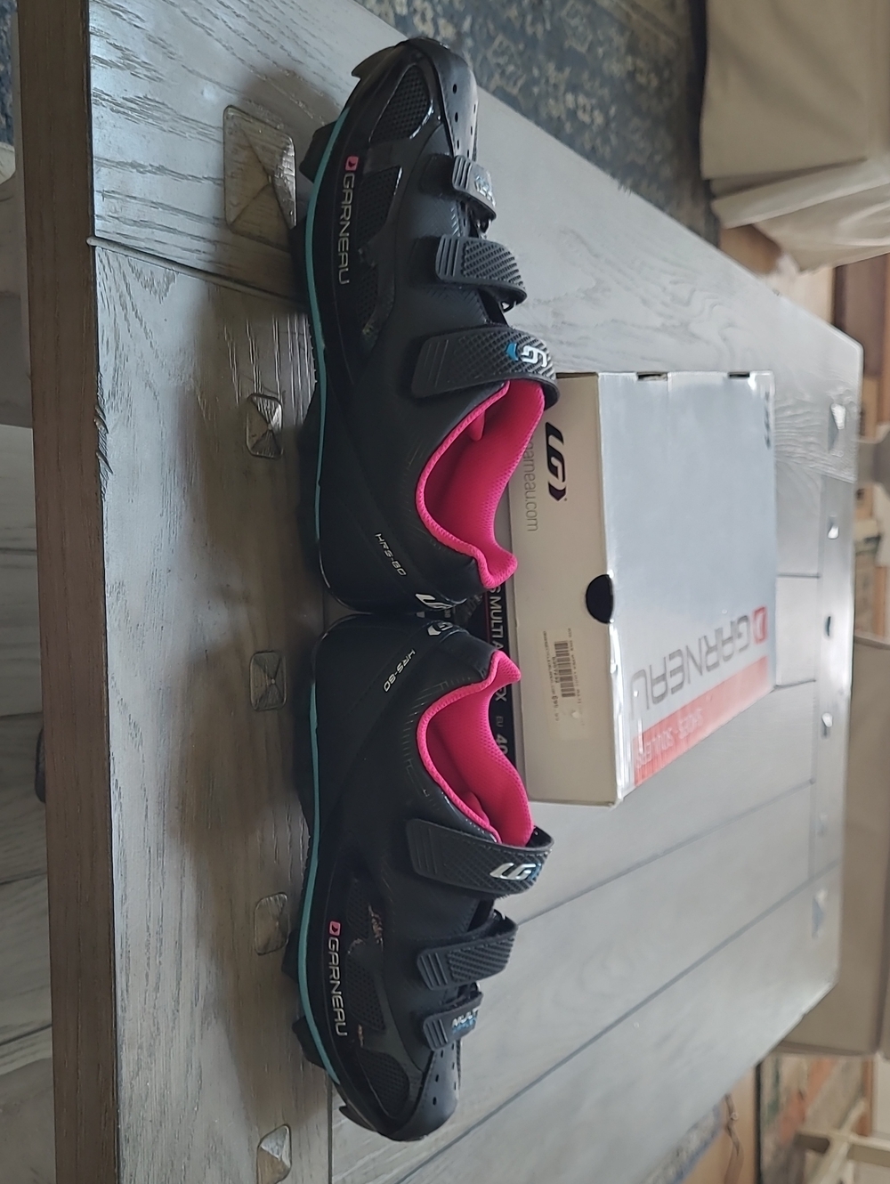 Louis Garneau Women's Black Cycling Shoes with Pink Lining